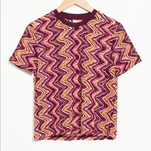 & Other Stories crochet squiggle T-shirt